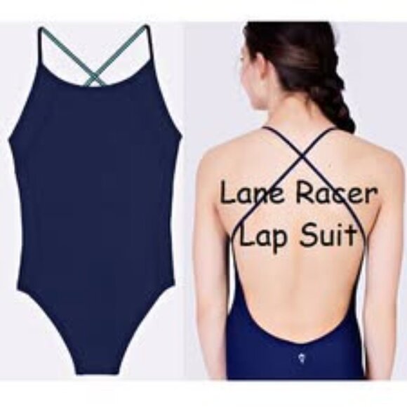 Ivivva Girl by Lululemon 🍋Lane Racer Lap Coral Swimsuit 50+ UV size 10 - Picture 2 of 5